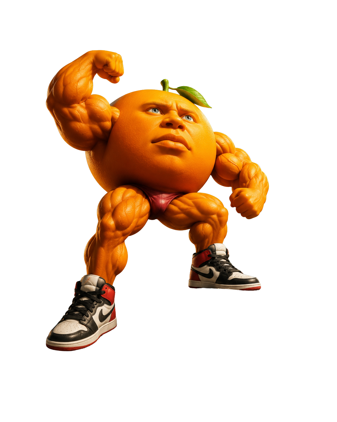 udin din din dun, jacked orange bodybuilder